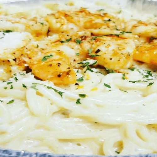 Shrimp Alfredo.