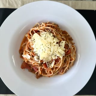 Spaghetti with Fresh Meat Sauce