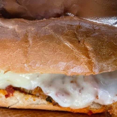 Chicken Parmigiana Sub with Fries & Drink Combo.