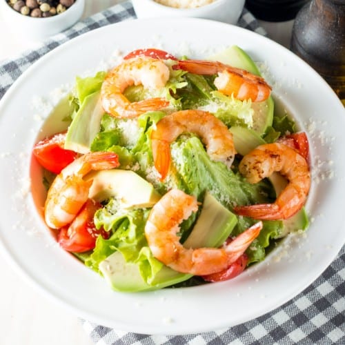 Cafe Salad with Shrimp.