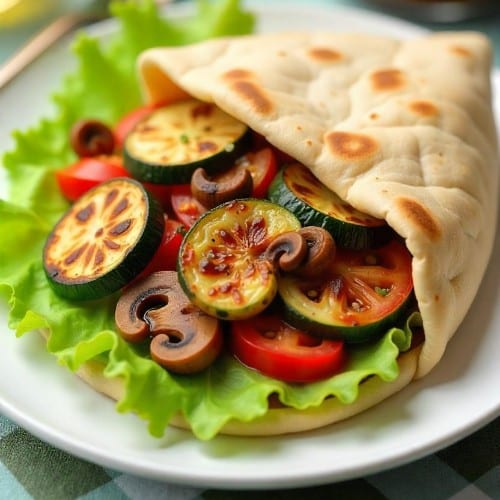 Grilled Veggie Pita Sandwich.