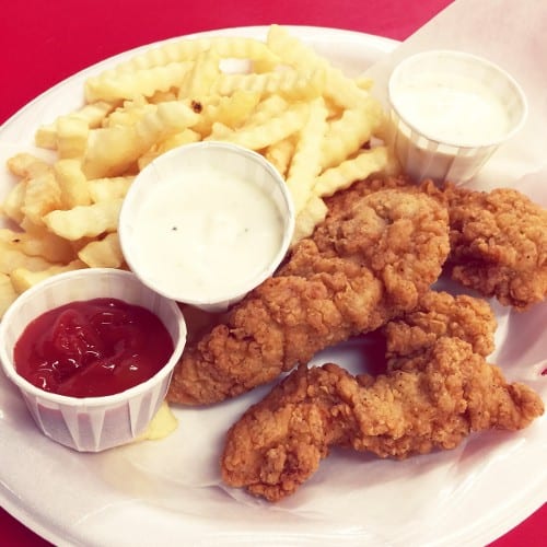 Chicken Fingers with Fries.