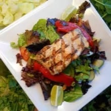 Grilled Salmon Salad.