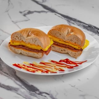 Taylor Ham with Egg and Cheese Sandwich