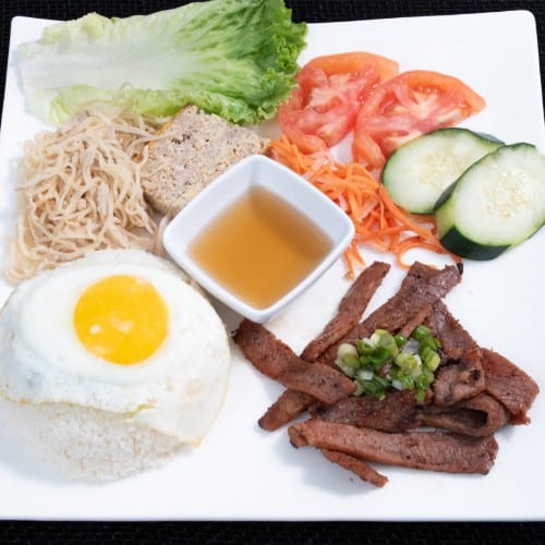 R4. Char-Grilled Marinated Pork Special with Steamed Rice.