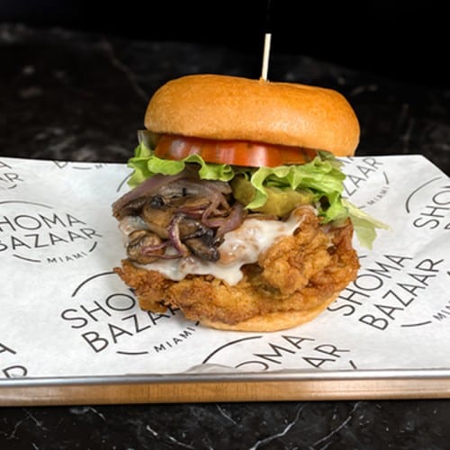 PJs Mushroom Melt Sandwich.