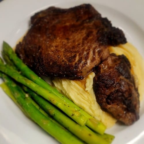Blackened Ribeye*.