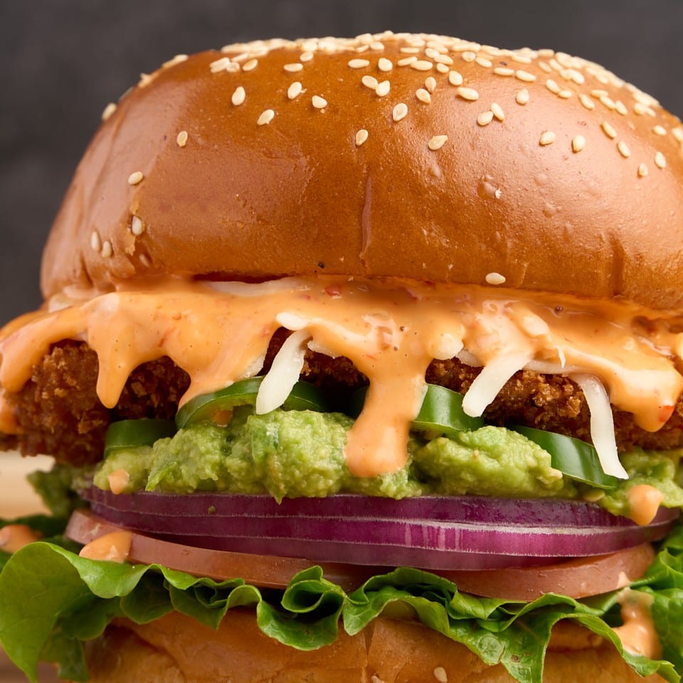 Volcano Chicken Burger.