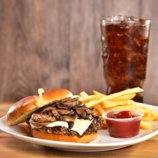 Mushroom Swiss Burger Meal