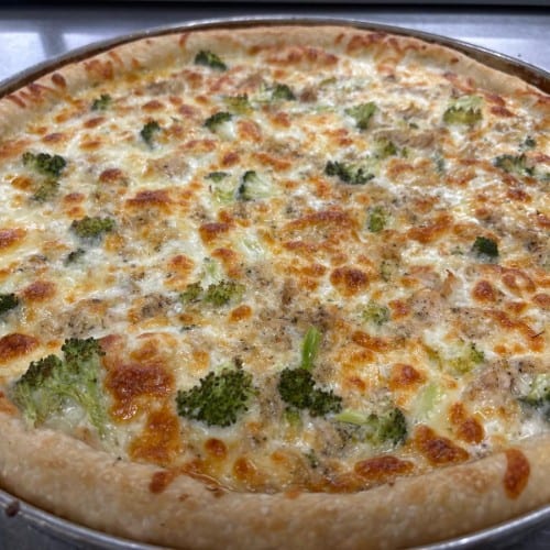 Chicken Broccoli Alfredo Pizzan Small.