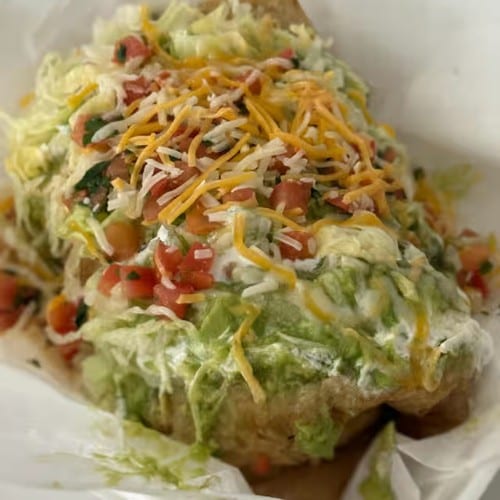 Shredded Beef Chimichanga.