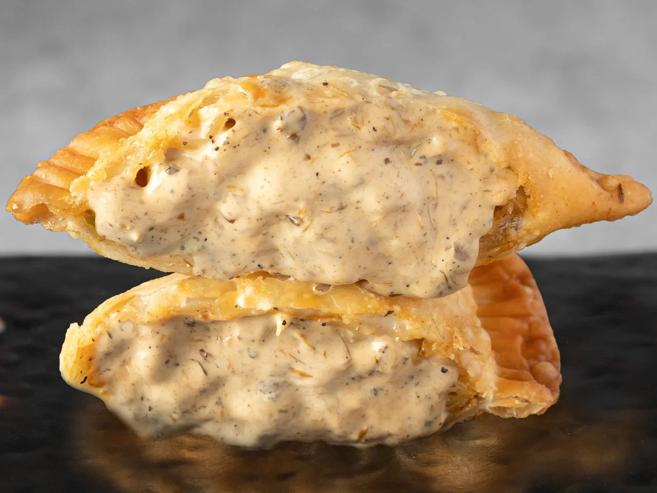 Chicken Rasta Pasta Empanada.