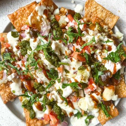 Aloo Chana Papidi Chat.