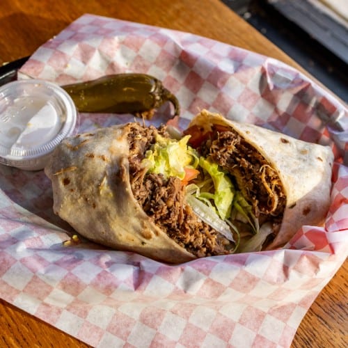 Burrito Barbacoa.