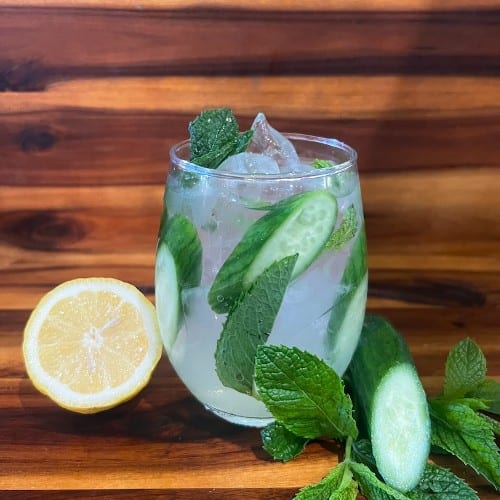 Cucumber Mint Seltzer.