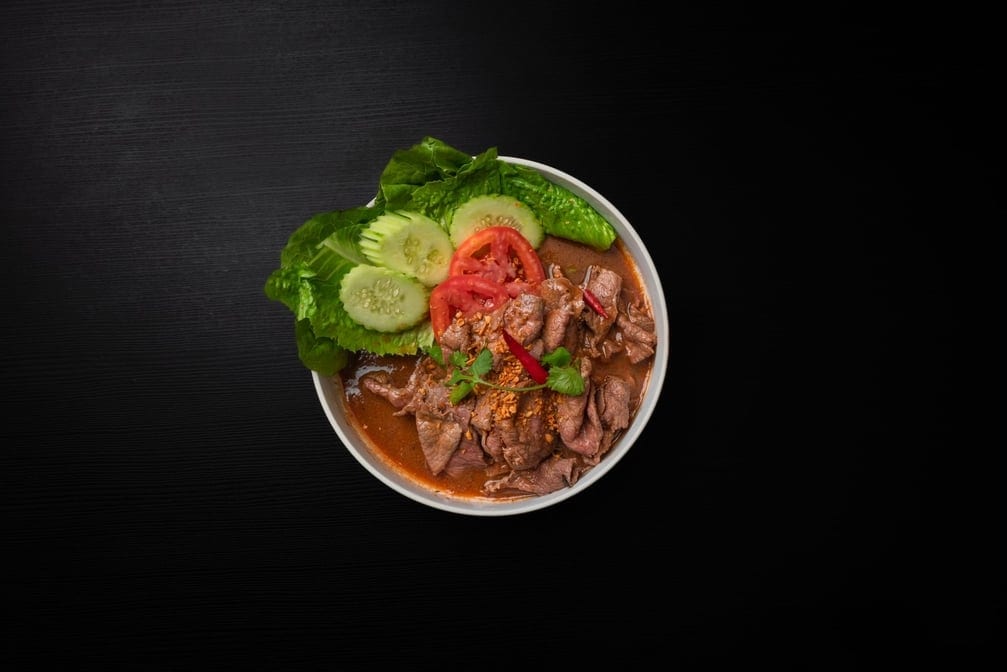 Stir Fried Lao Steak ຂົ້ວຊີ້ນ.