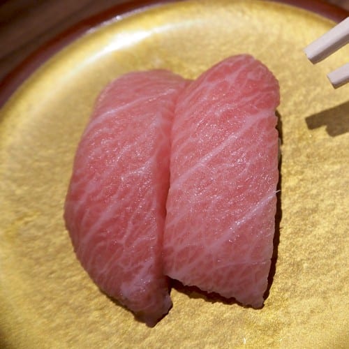 Fatty Tuna (Toro) Sashimi.