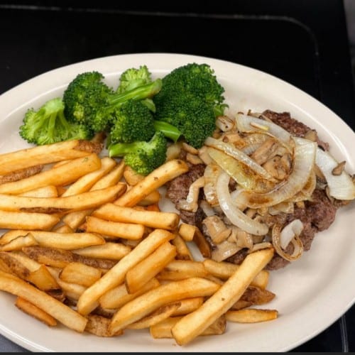Chopped Steak with Onions.