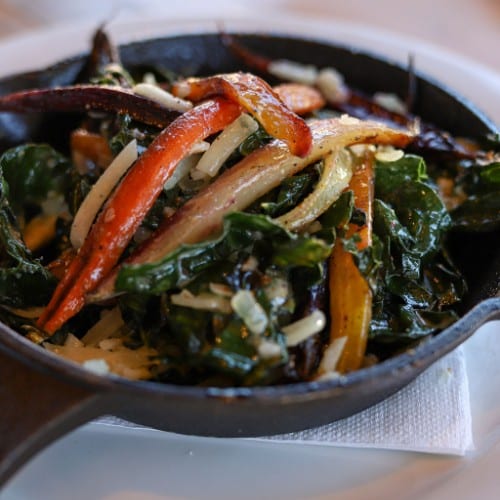 Roasted Kale & Carrots.