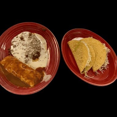4. One Beef Enchilada, Two Beef Tacos & One Beef Chile Con Queso.