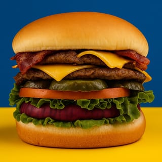 Double Bacon Cheeseburger Ala Cart