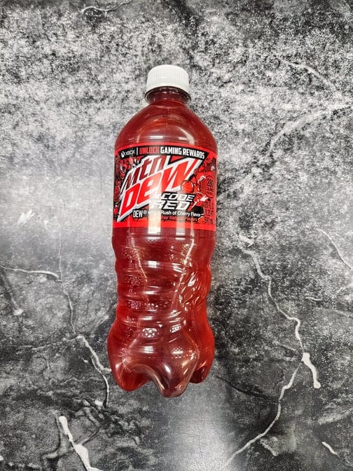 Mtn Dew Code Red 20oz Bottle.