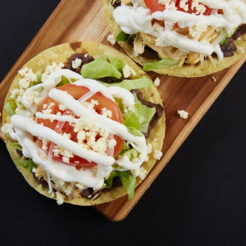 Bean, Guacamole, & Cheese Tostadas.