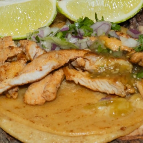 Pollo Asado Soft Taco.