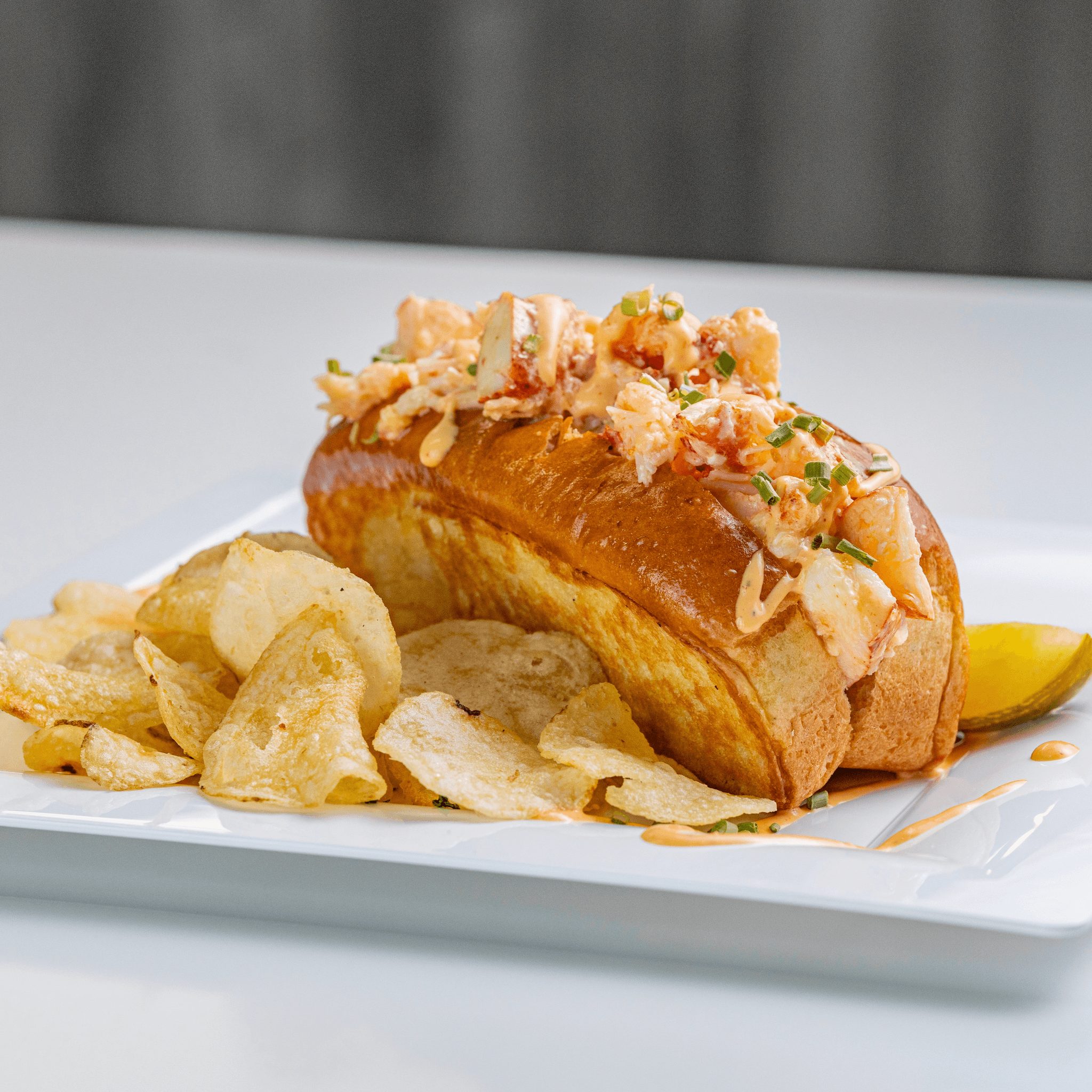 Maine Buffalo Spice Lobster Roll Combo  (Warm).
