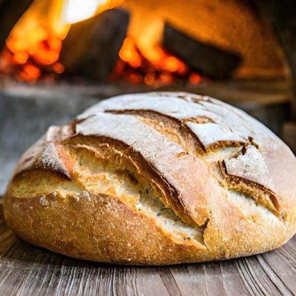 Homemade Wood Fired Bread.