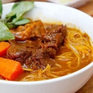 Beef Stew with Egg Noodle Soup - Mi Bo Kho