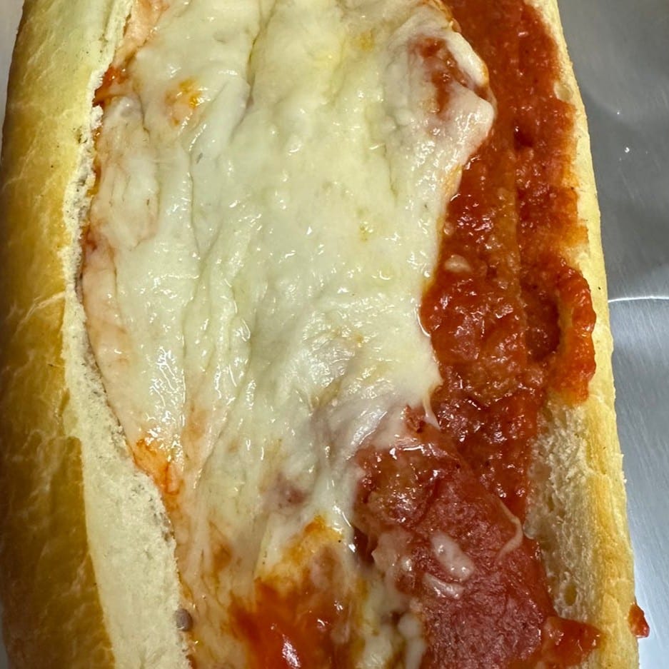 Vegan Chicken Parm Hero Sandwich.