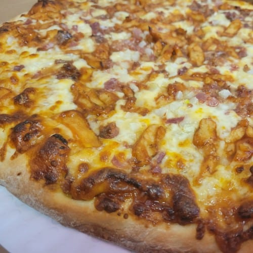 Maggie May's BBQ Chicken Pizza.