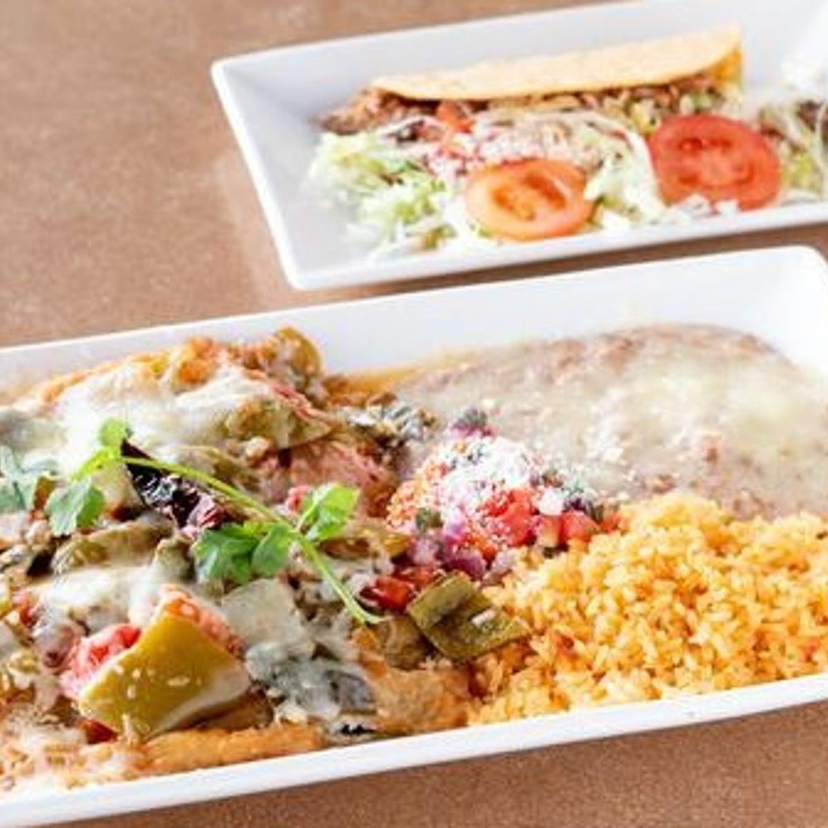 #4-Two Chile Rellenos and One Taco.