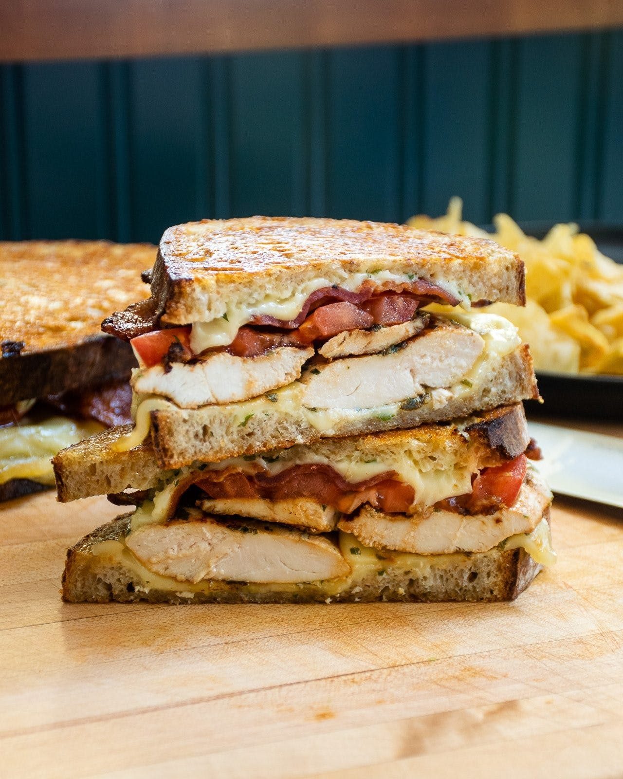 Grilled Chicken Club Sandwich.