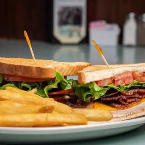 Kansas City Smokehouse Turkey Stack Sandwich.