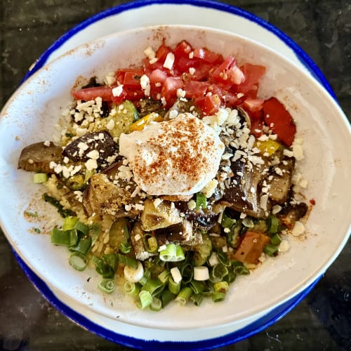 Grilled Veggie Bowl Lunch.