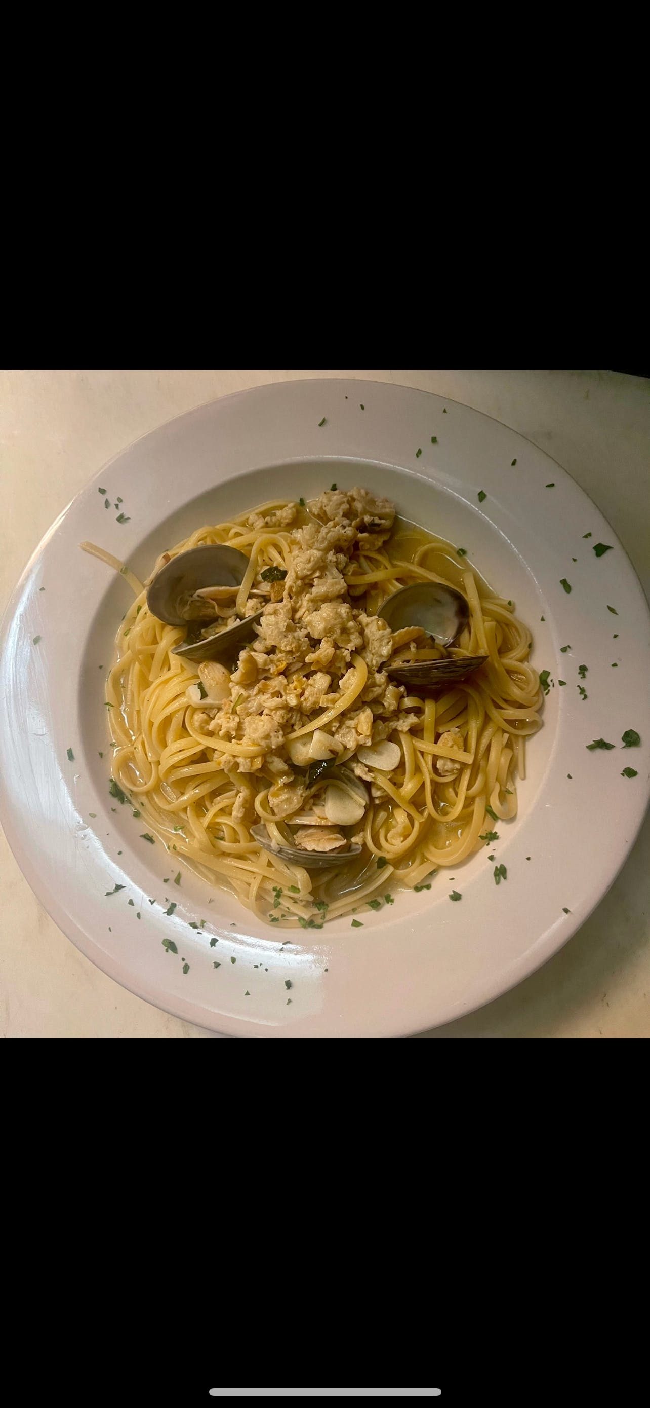 Pasta with Clam Sauce.