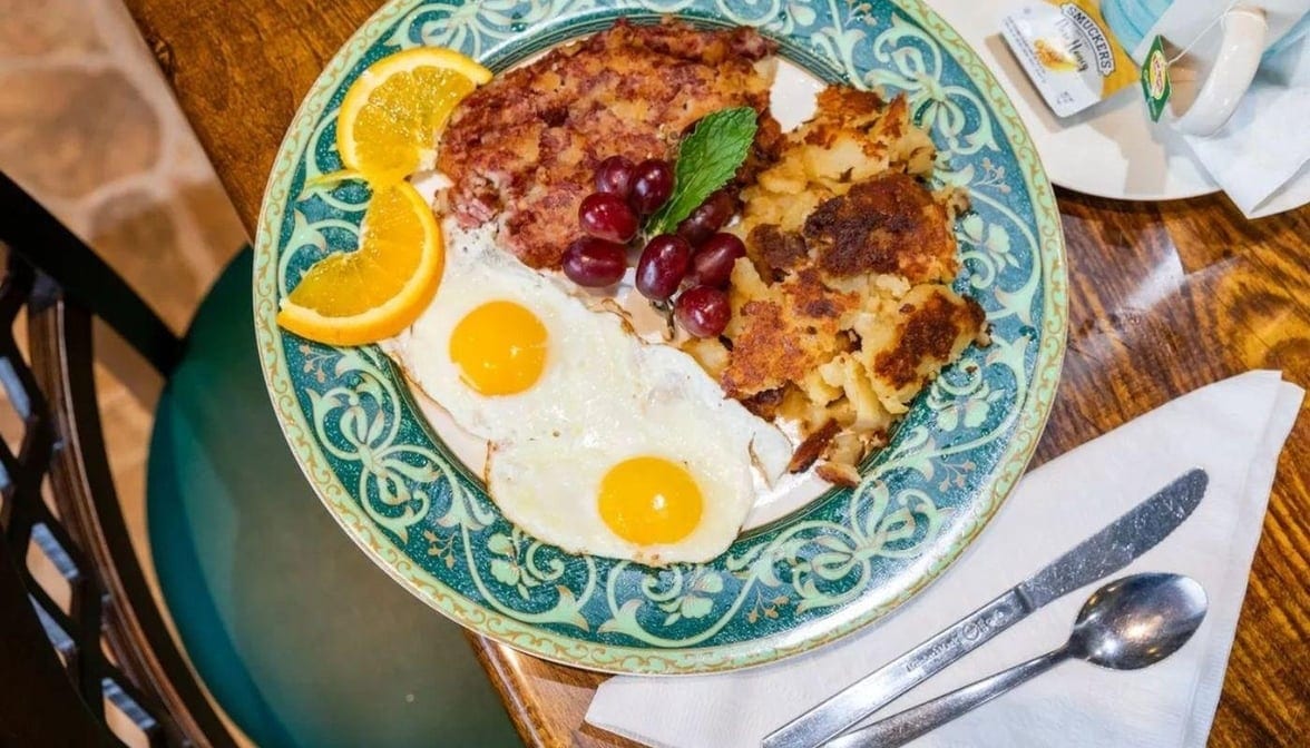 2 Eggs with Corned Beef Hash.