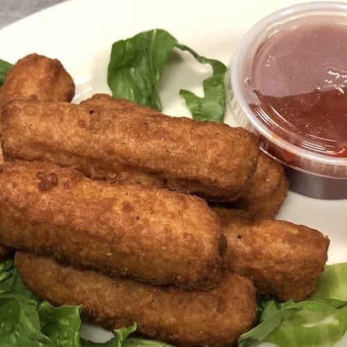 Mozzarella Sticks with Marinara Sauce.