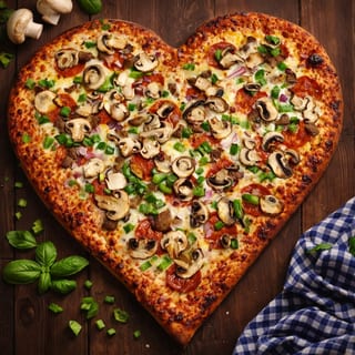 Heart Shaped Pizza