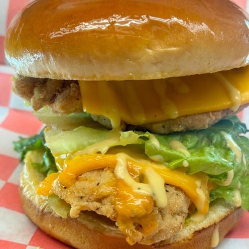 Double Decker Chicken Sandwich.