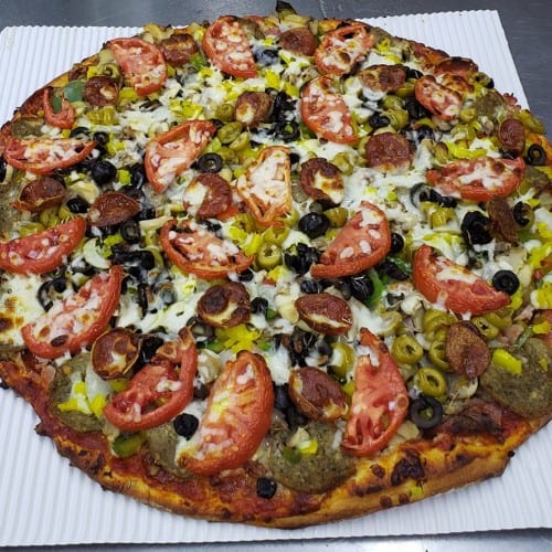 Rosario's Original Mediterranean Wonder Pizza.