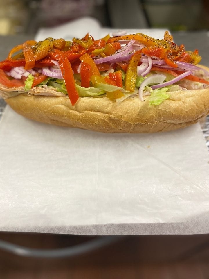 Turkey and Cheese Hoagie.