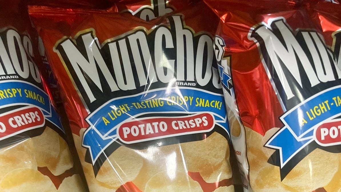 Munchos Potato Crisps.