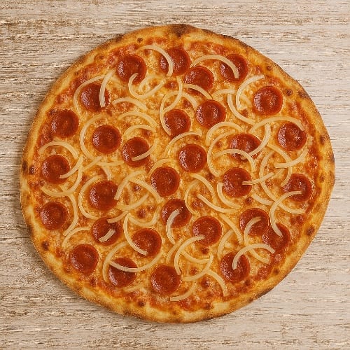 2 Large Pizzas, 1 Topping Each & 2 Liter Soda.