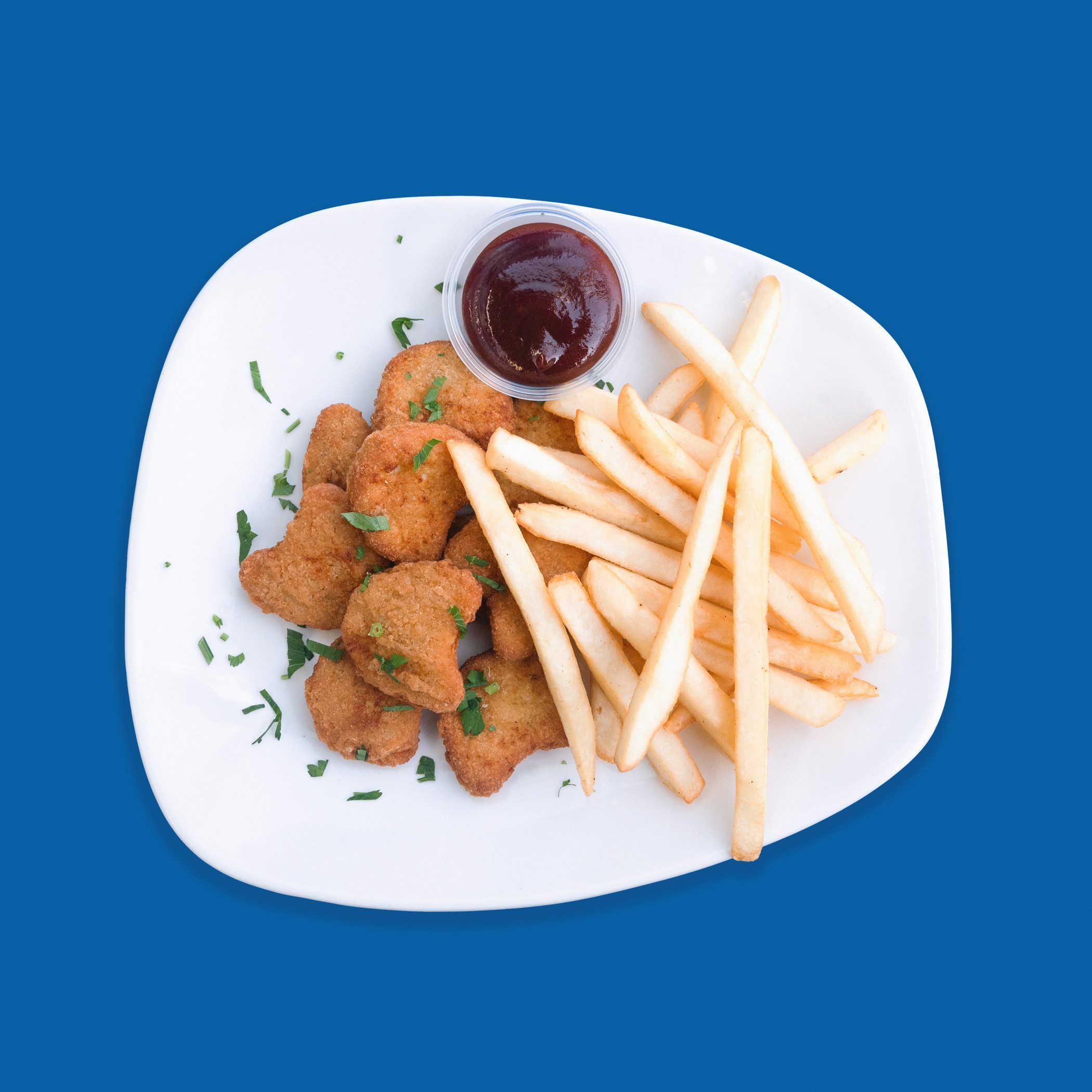 Chicken Nuggets with Fries.