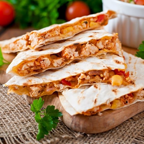 Chicken Quesadillas.