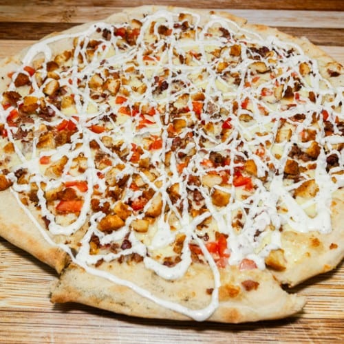 Chicken, Bacon & Ranch Pizza.