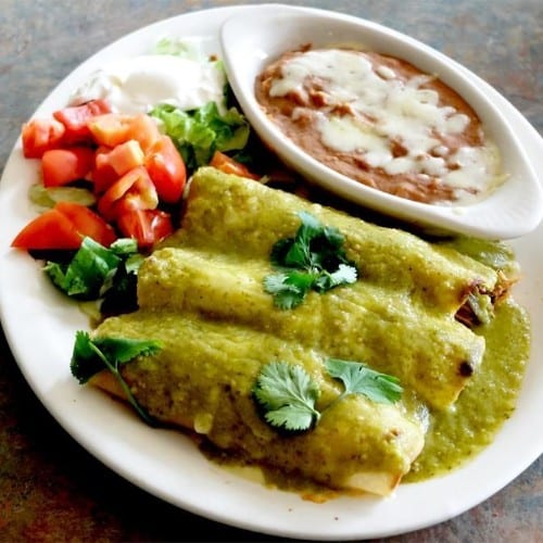 Enchiladas Verdes.